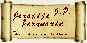 Jerotije Peranović vizit kartica